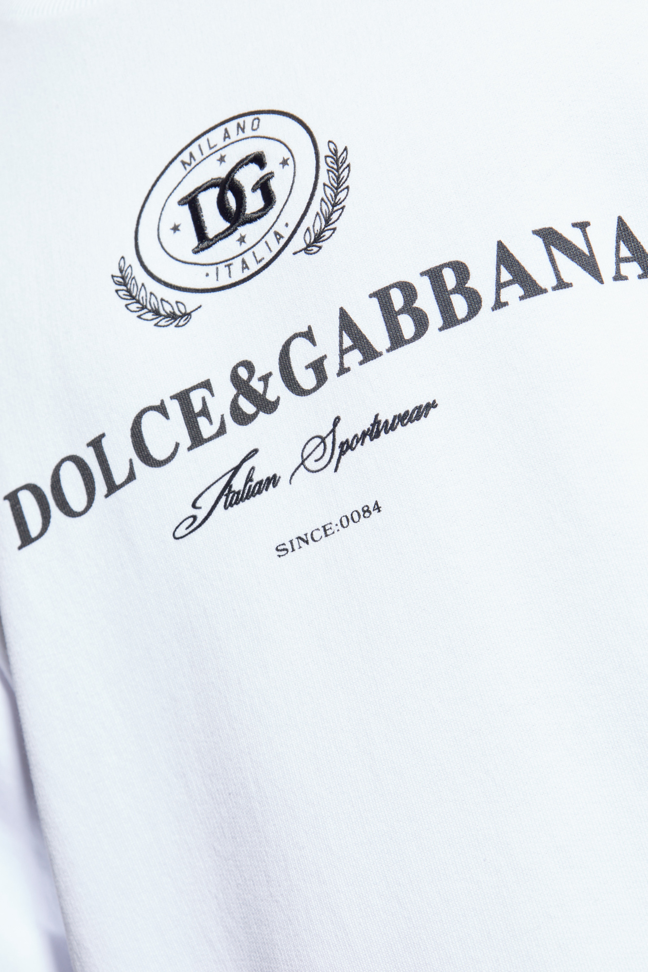 White Sweatshirt with printed logo Dolce & Gabbana - Vitkac